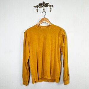 American Giant Long Sleeve T-Shirt Crew‎ Neck Mustard Yellow Mens Size Medium